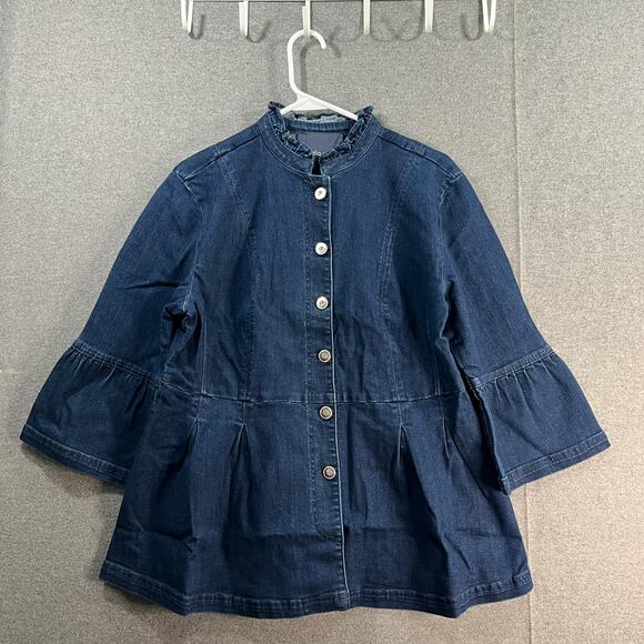 Studio Park x Jane Treacy Denim Jacket Size S Dark Wash - Picture 1 of 9